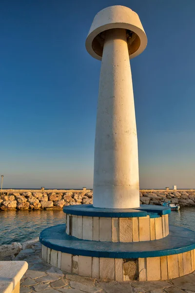 Ayia Napa Deniz Feneri Kıbrıs Adasında Gün Batımında — Stok fotoğraf