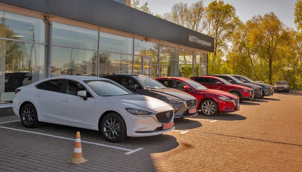 Kyiv Ukraine May 2021 Нові Автомобілі Mazda Виставці Перед Дилерською — стокове фото