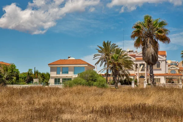 Paisaje Con Arquitectura Residencial Típica Chipriota Ayia Napa Chipre — Foto de Stock