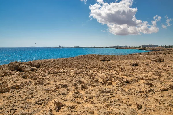 Summer Landscape Ayia Napa Cityscape Nissi Beach Distance Cyprus — Stock Photo, Image