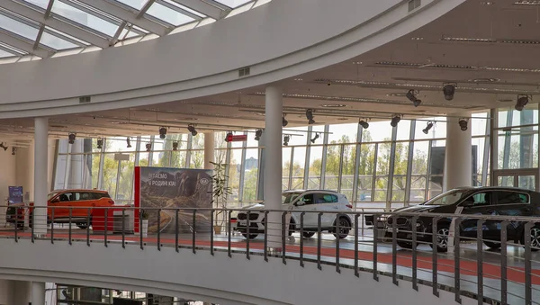 Kyiv Ukraine May 2021 New Cars Indoors Display Kia Center — Stock Photo, Image
