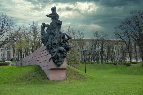 Monumento Aos Assassinados Babyn Yar Kiev Ucrânia Local Massacres Série — Fotografia de Stock