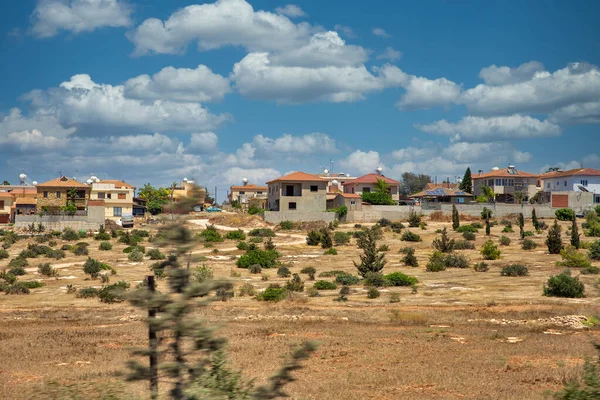 Aldeia Típica Verão Cipriota Perto Larnaca Chipre — Fotografia de Stock