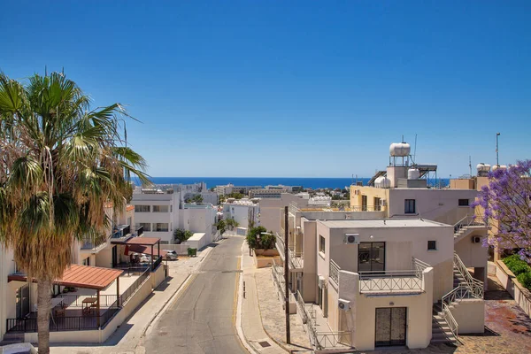 Ayia Napa Cityscape Picturesque Old Street Mediterranean Sea Cyprus — Stock Photo, Image