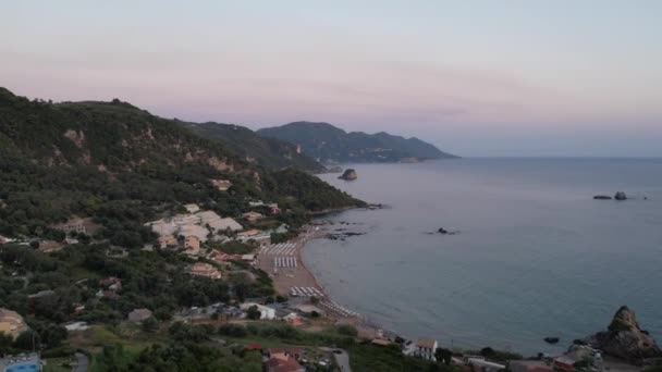 Drohnenblick Über Die Westküste Und Den Strand Von Pelekas Bei — Stockvideo