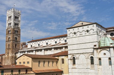 San Frediano kilise kule Lucca, İtalya. 