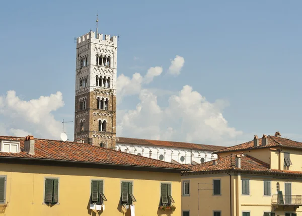 Torre da igreja de San Frediano em Lucca, Itália . — Fotografia de Stock