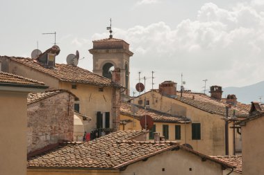 Antik Lucca cityscape, İtalya