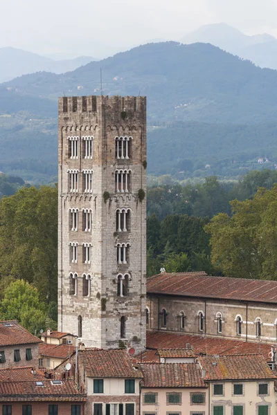 The San Frediano church tower in Lucca, Italy. — Stock Photo, Image
