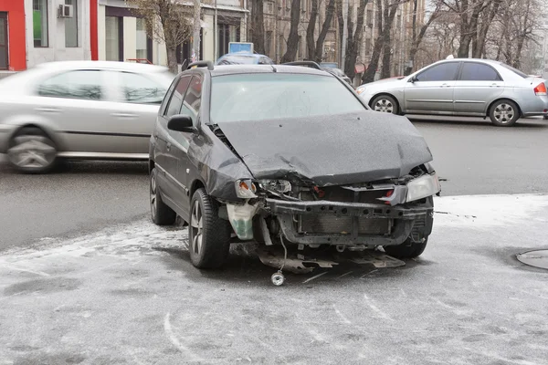 Şehirde trafik kazası.