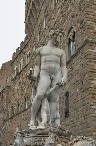 Estátua de Netuno em Florença, close-up — Fotografia de Stock