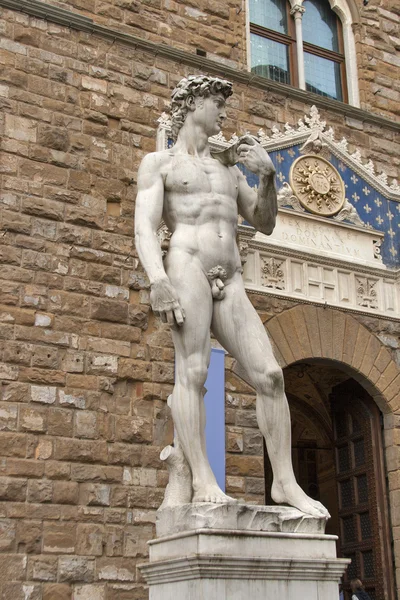 Estátua de David de Michelangelo Buonarroti em Florença, Itália — Fotografia de Stock