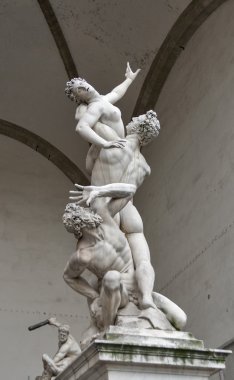 Rape of the Sabines sculpture by Giambologna in Florence clipart