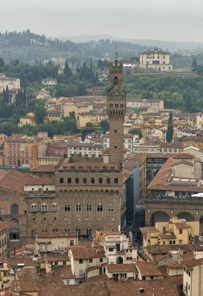 Palazzo Vecchio，意大利的佛罗伦萨城市风光 — 图库照片