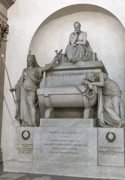 Tomba Dante nella Basilica di Santa Croce, Firenze — Foto Stock