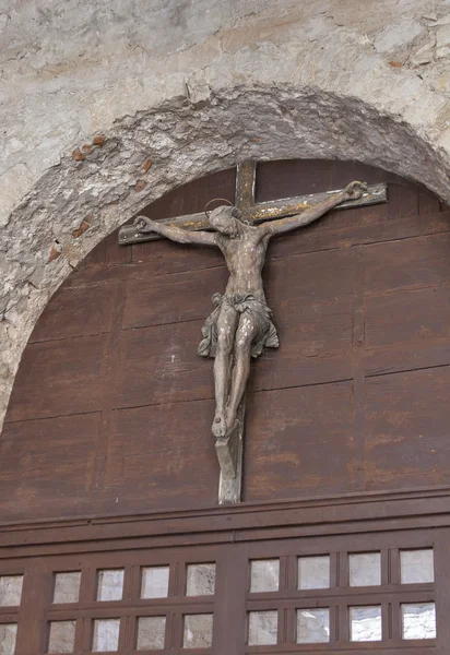 Crucifix în Bazilica Eufrasiană Porec, Croația — Fotografie, imagine de stoc