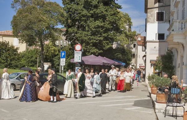 Historical Festival Giostra in Porec, Croatia. — Stock Photo, Image