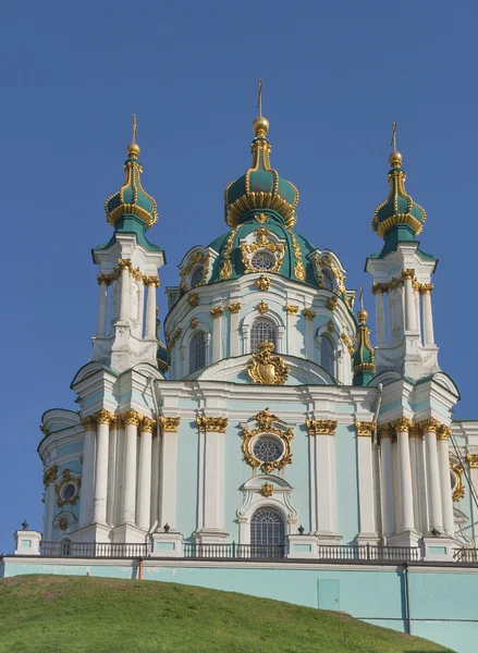 Iglesia barroca de San Andrés en Kiev, Ucrania — Foto de Stock