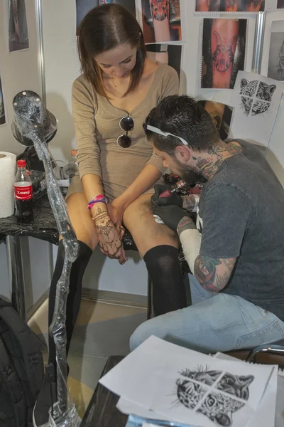 Convenzione Internazionale del Tatuaggio 2015 a Kiev, Ucraina — Foto Stock