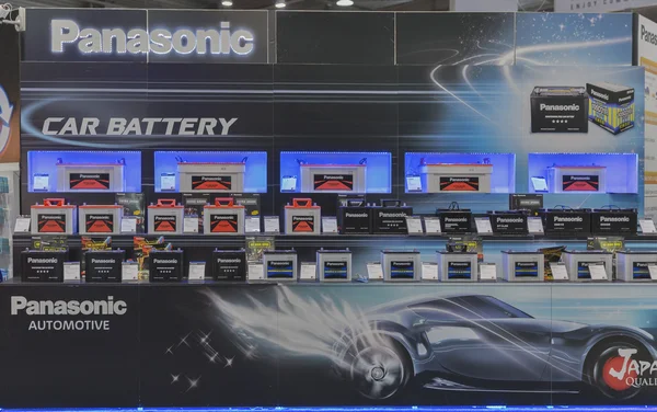 Panasonic firmenstand auf cee 2015, der größten Elektronikmesse in der Ukraine — Stockfoto