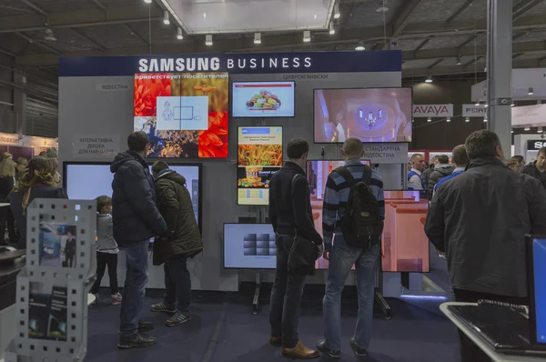 Samsung company booth at CEE 2015, the largest electronics trade show in Ukraine Stockfoto