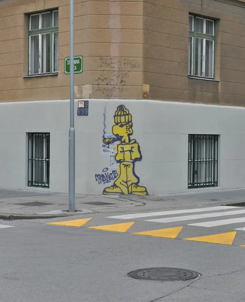 Pouliční graffiti v Lublaň, Slovinsko — Stock fotografie