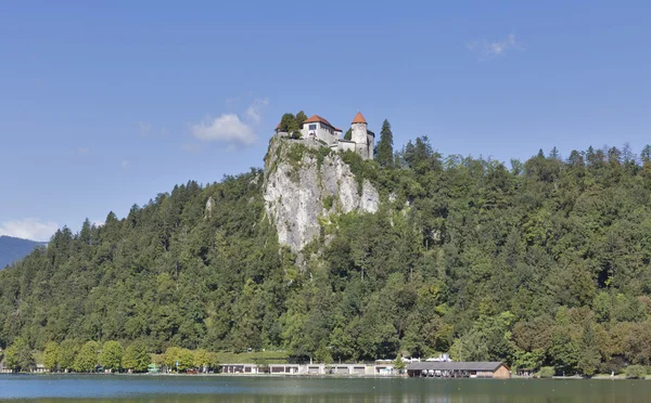 Средневековый замок и озеро Блед — стоковое фото