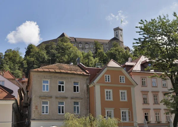 Středověký hrad, Lublaň, Slovinsko. — Stock fotografie