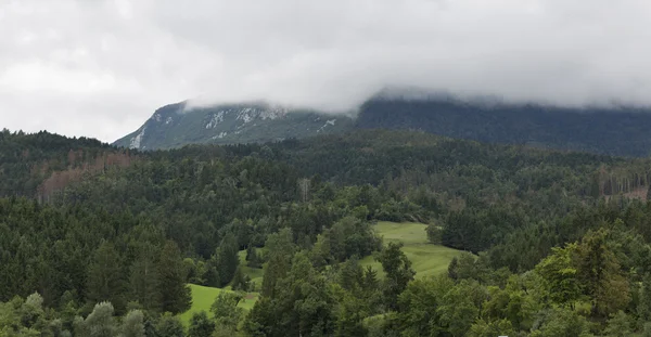 Montagne nebbiose in Slovenia — Foto Stock