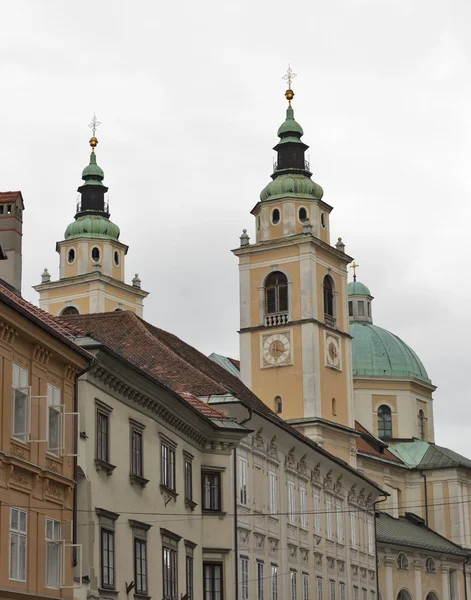 Saint Миколаївський собор Любляна, Словенія — стокове фото