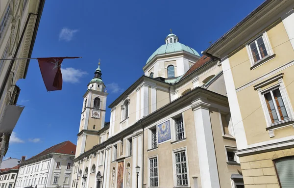 Saint Nicholas Cathedral of Ljubljana, Slovenia — Stock Photo, Image