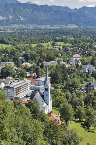 Bled town cityscape, Slovenia — Stock Photo, Image
