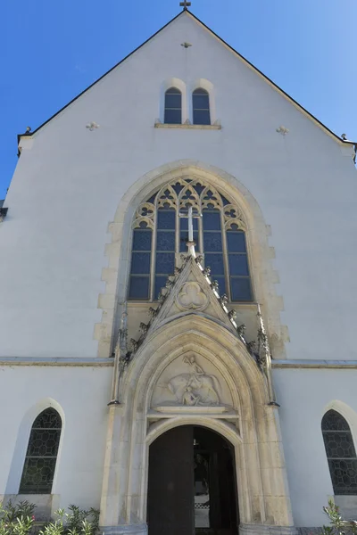 Igreja Neo-Gótica de São Martinho em Bled Lake, Eslovênia — Fotografia de Stock