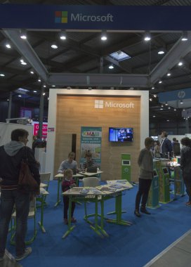 Microsoft şirket Cee 2015 standında, Ukrayna'da en büyük elektronik ticaret fuarı