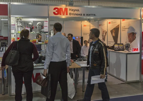 3M company booth at CEE 2015, the largest electronics trade show in Ukraine — Stock Photo, Image