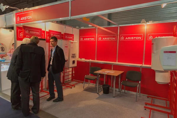 Ariston company booth at CEE 2015, the largest electronics trade show in Ukraine — Stock Photo, Image