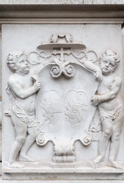 Coat of Arms on the wall, Salzburg Cathedral, Austria. — Stock Photo, Image