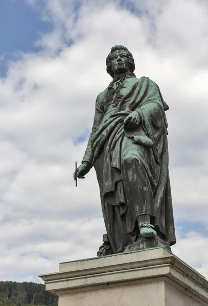 Άγαλμα του συνθέτη Μότσαρτ στο Salzburg — Φωτογραφία Αρχείου