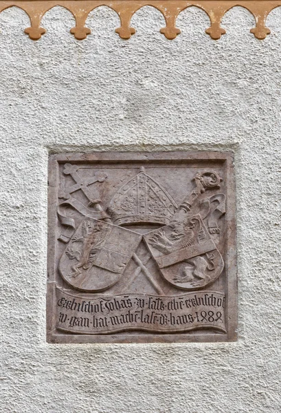 Герб крупным планом в крепости Гогензальцбург. Зальцбург . — стоковое фото