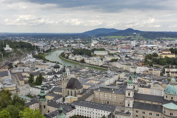 Widok na centrum miasta Salzburg, Austria — Zdjęcie stockowe
