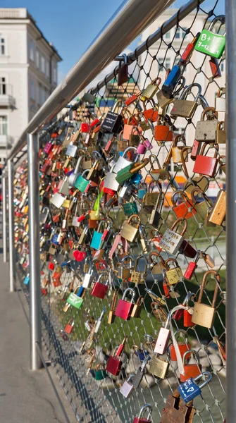 Love locks in Salzburg, Austria. — Stock Photo, Image