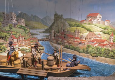 Puppet baroque installation in Hohensalzburg Fortress. Salzburg , Austria.