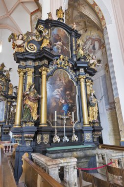 St. Michael Basilica interior at Mondsee, Austria.