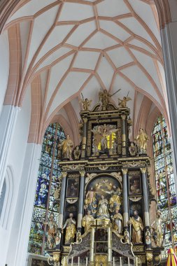 St. Michael Basilica interior at Mondsee, Austria.