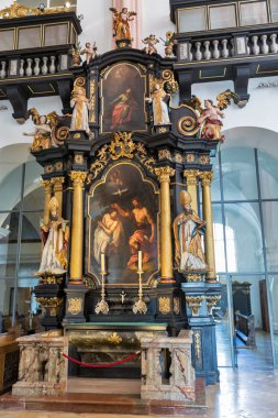 St. Michael Basilica interior at Mondsee, Austria.