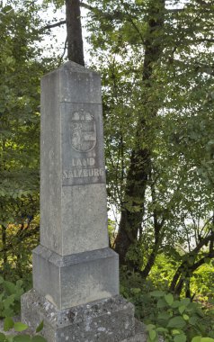 yazıt arazi Salzburg Mondsee Gölü kıyısında taş ayağı