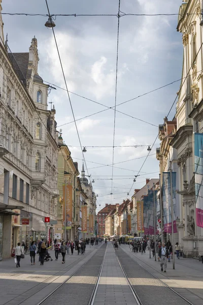 Herrengasse street in Graz, Austria — Stok fotoğraf