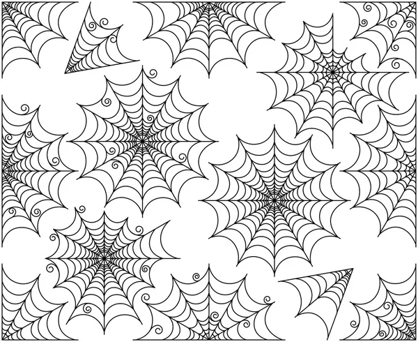 Vector Set of Cute and Creepy Spiderwebs — Stock Illustration Vector Set of Cute and Creepy Spiderwebs Stock Illustration