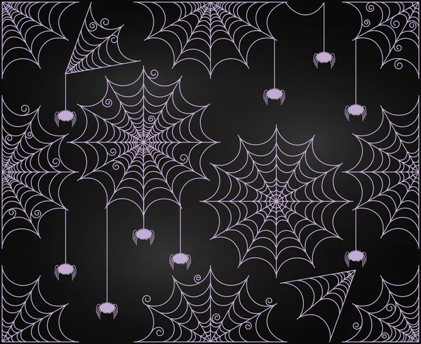 Vector Set of Chalkboard Style Cute and Creepy Spiderwebs — Stock Illustration Vector Set of Chalkboard Style Cute and Creepy Spiderwebs Stock Vector