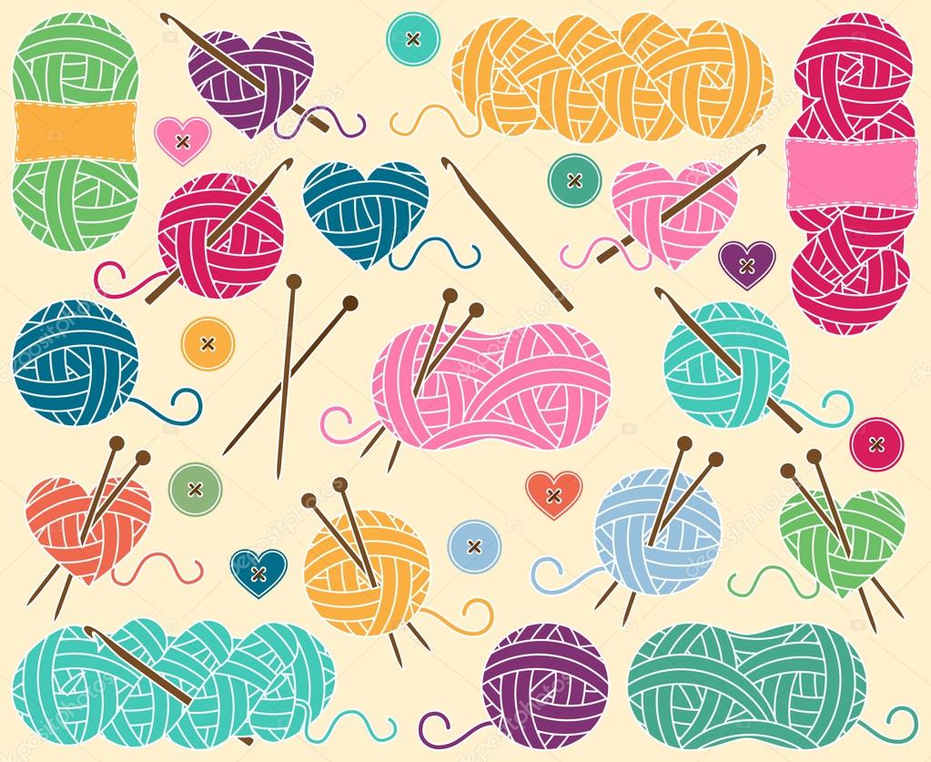 Crochet numbers set handicraft signs white yarn Vector Image